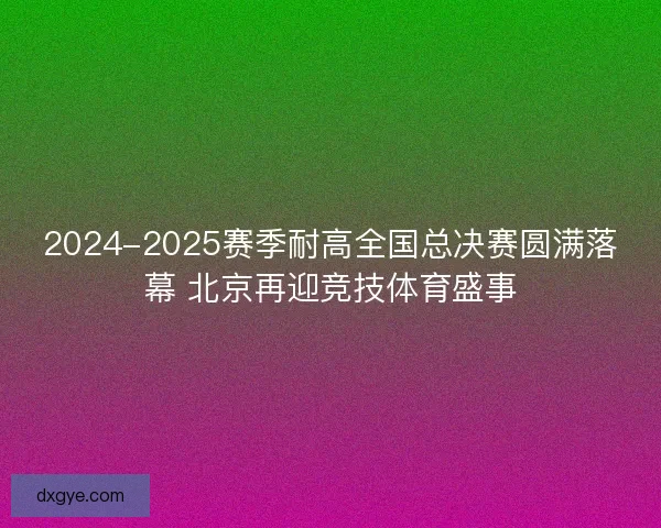 2024-2025赛季耐高全国总决赛圆满落幕 北京再迎竞技体育盛事